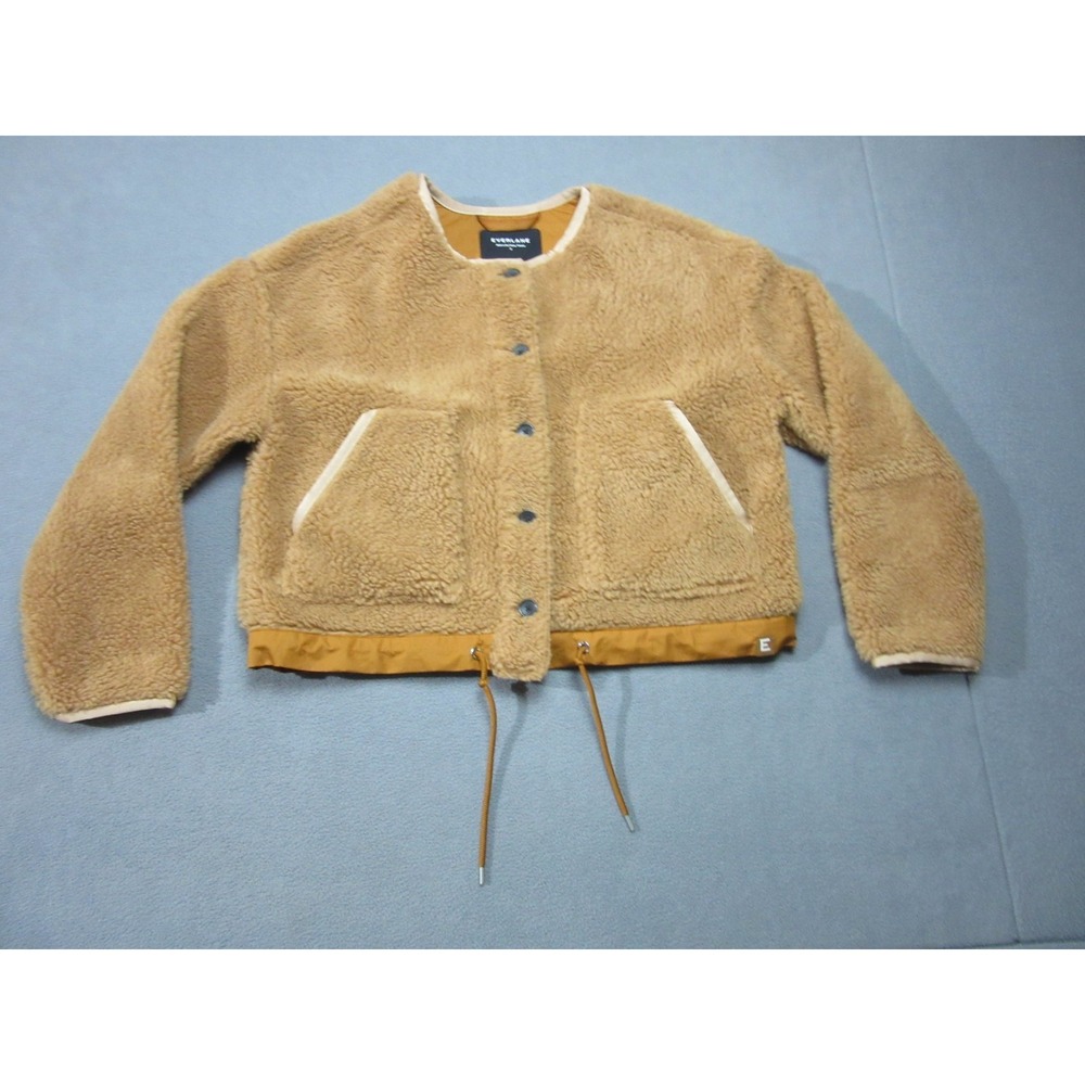 Everlane Jacket Womens Small Brown Sherpa The Renewal Teddy Fleece Hi Pile